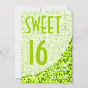 Curva de Limão Glitz Convite "Sweet 16"