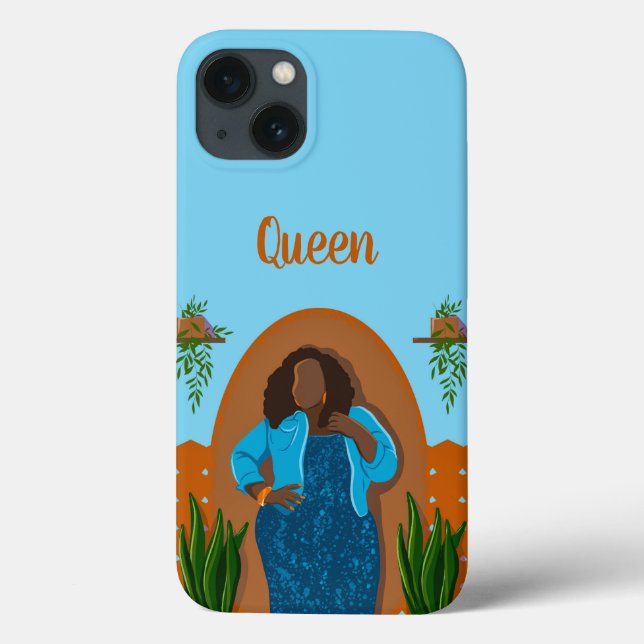 Curva, Mulher Negra, Plantas Domésticas, Laranja e (Verso)
