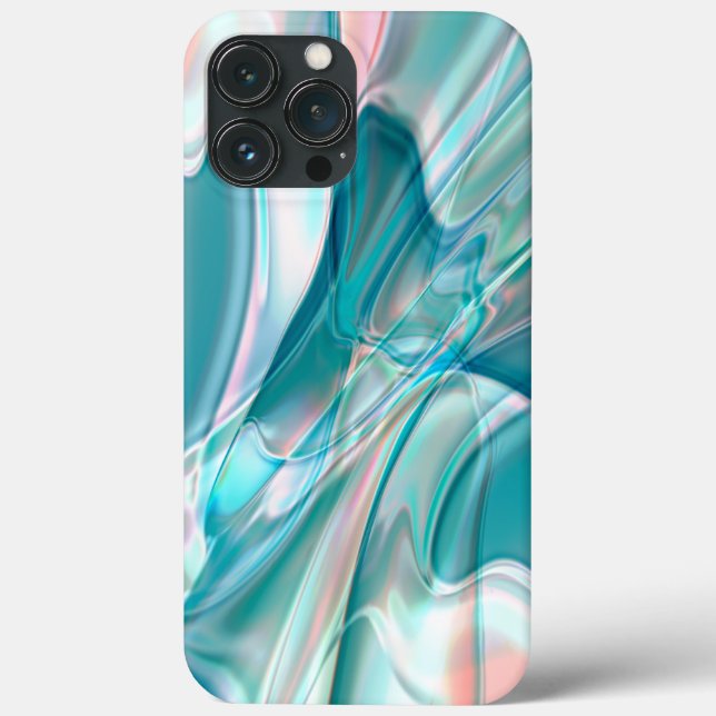 Curvas amassadas em tons claros de azul e rosa (Verso)