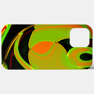 Curvas de abstrato em verde limão com banho de lar