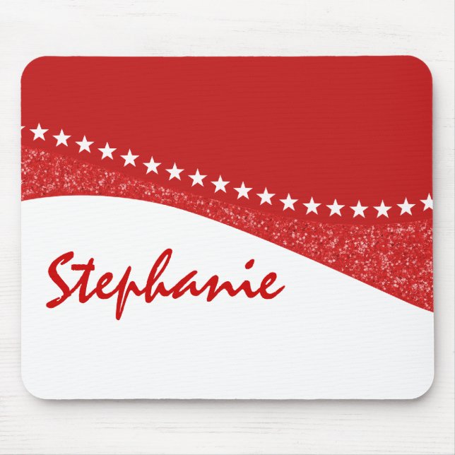 Curvas Estrelas Vermelhas e Escurvas Mousepad (Frente)