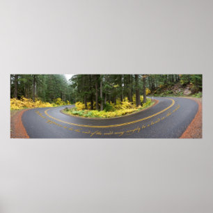 Curvatura no poster inspirado da estrada