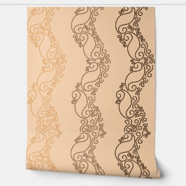 Curved Ombre Stripes - Brown - Peach