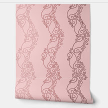 Curved Ombre Stripes - Rosy - Pink