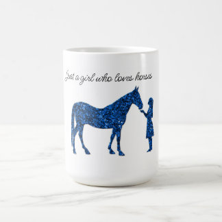 Custa apenas uma garota que ama caneca de cavalos