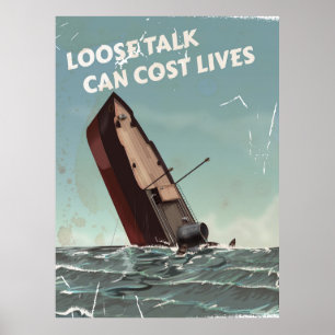 Custo de conversa perdido vive Poster impressão