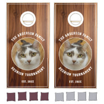  Custom 2 Photo Text Family Name Light Wood