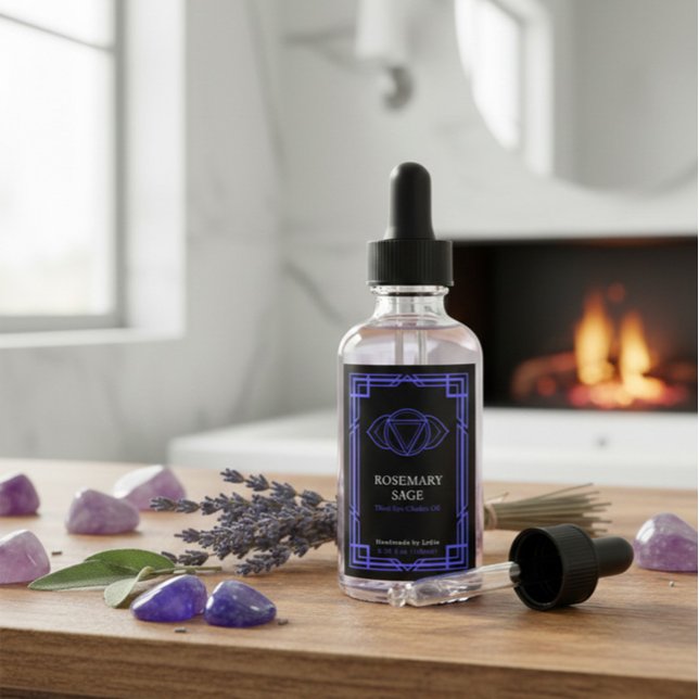 Custom Ajna Third Eye Chakra Essential Oil Label (Criador carregado)