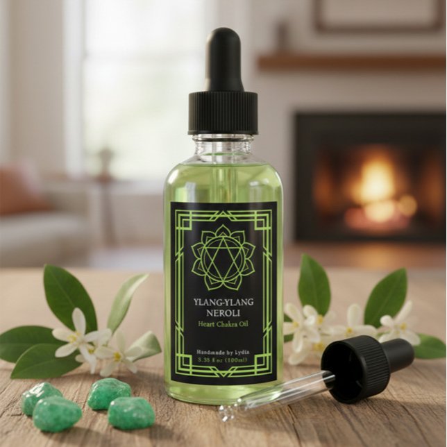 Custom Anahata Heart Chakra Essential Oil Label (Criador carregado)