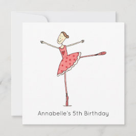 Custom Ballerina Birthday Invitation