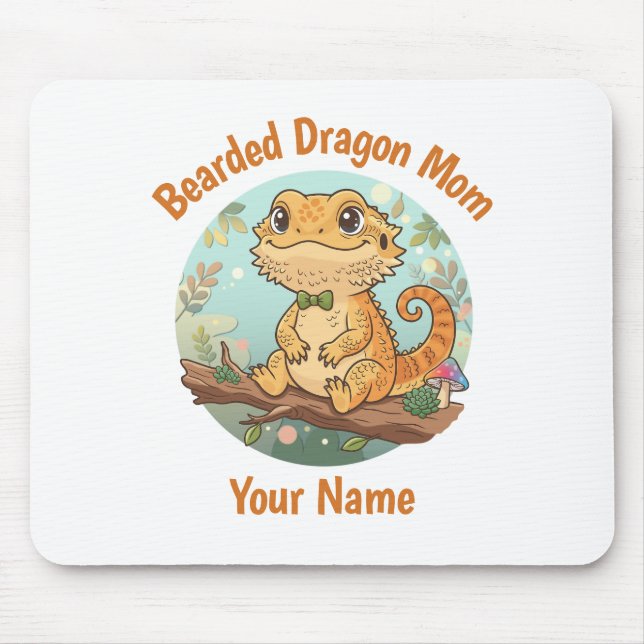 Custom Bearded Dragon Mom Mouse Pad (Frente)