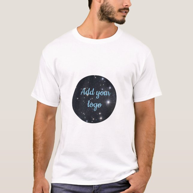 Custom Business Logo T-shirt With QR code  (Frente)