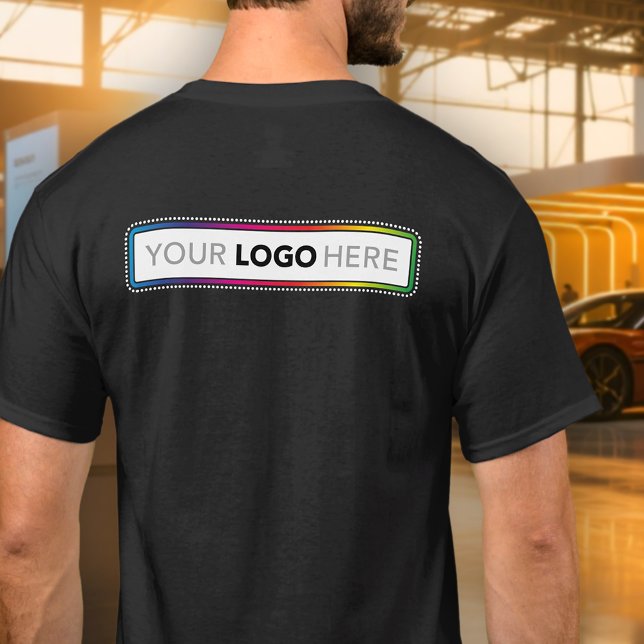 Custom Business Uniform T-Shirt - Logo on Back (Criador carregado)