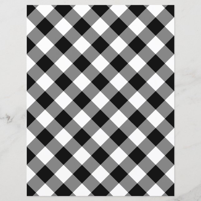 Custom Color Buffalo Check Gingham Scrapbook Paper (Frente)