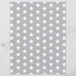 Custom Color with White Stars Scrapbook Paper