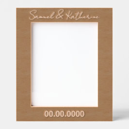 Custom Date & Names Rustic Wood