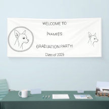 Custom Dog Graduate Welcome Banner | Photo & Breed