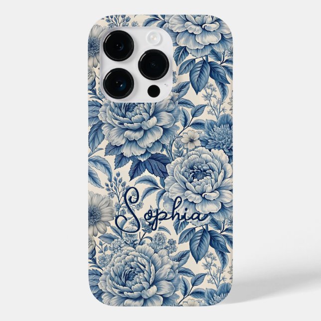 Custom Elegant Boho Chic Blue Blossom (Verso)