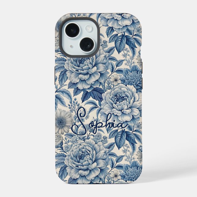 Custom Elegant Boho Chic Blue Blossom (Verso)