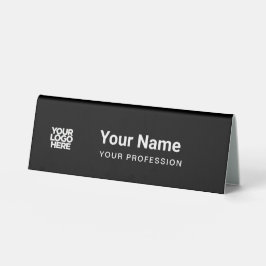 Custom Employee Name Table Tent with Logo
