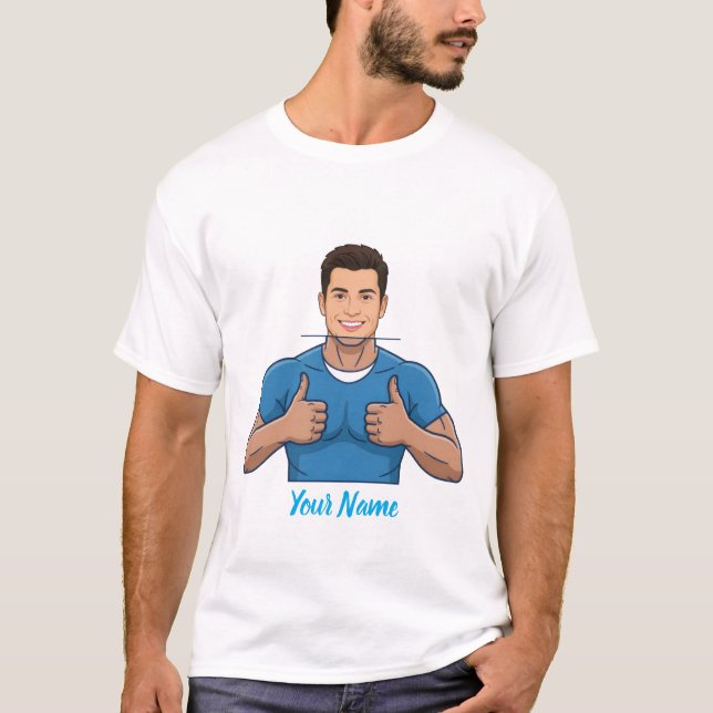 Custom Face & Name T-shirt - Personalized Gift (Frente)