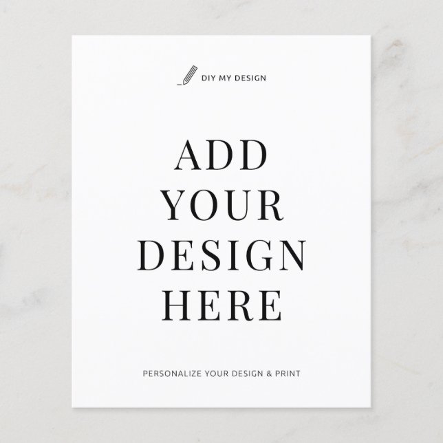 Custom Flyer Printing 4.5x5.6" Upload Your Design (Frente)