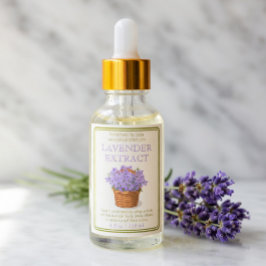 Custom Homemade Lavender Extract Label