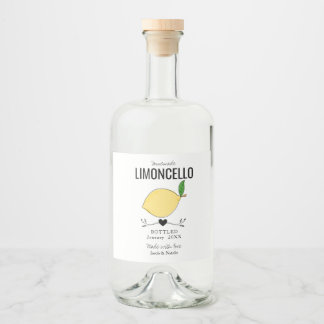 custom homemade limoncello wedding favor
