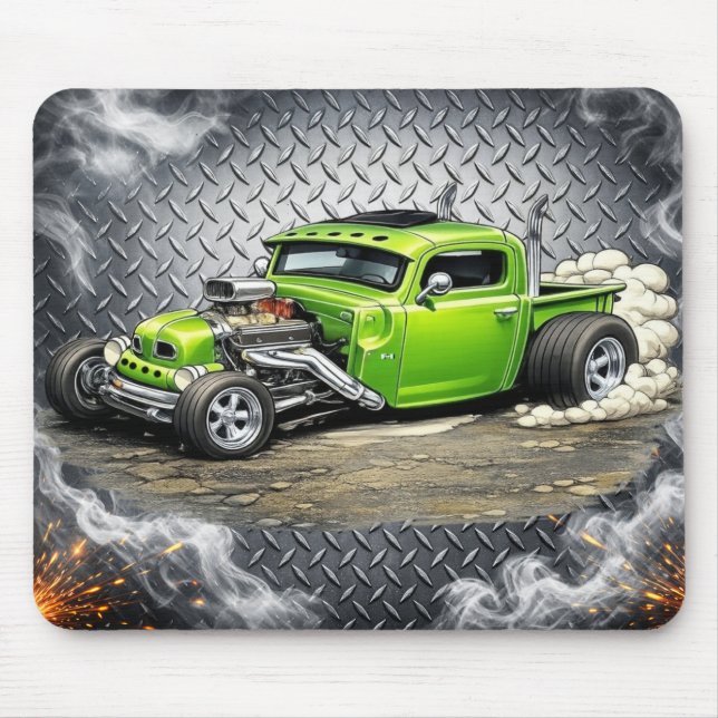 Custom Hot Rod Mouse Pad – Classic Car Enthusiast  (Frente)