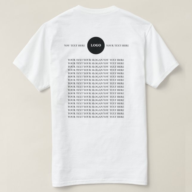 Custom Logo Text  T-Shirt (Verso do Design)