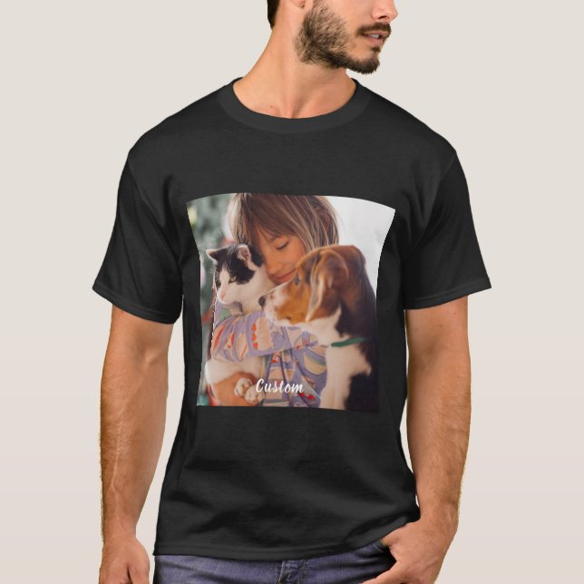 Custom Made /Add Photo and Text T-Shirt (Frente)