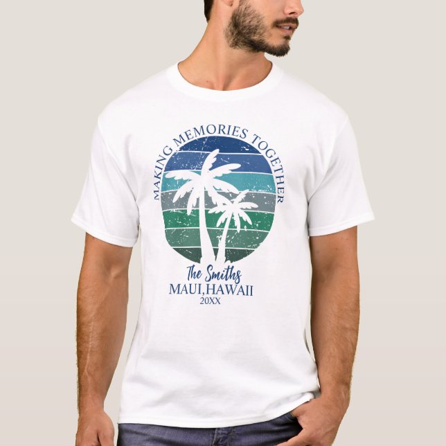  Custom Maui Hawaii family Men's Basic T-Shirt (Frente)
