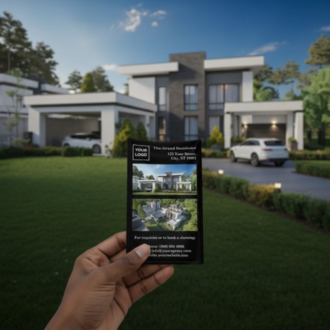 Custom Modern Real Estate Flyer with QR Code (Criador carregado)