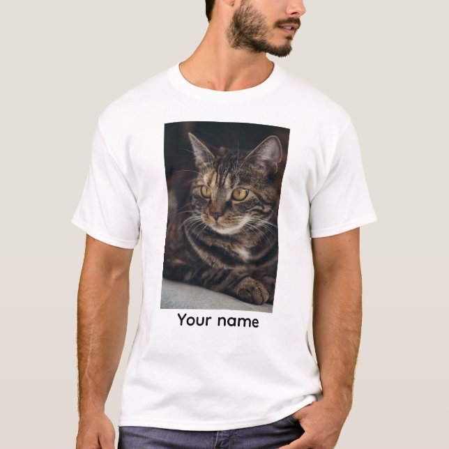 Custom Name Cat T-Shirt (Frente)