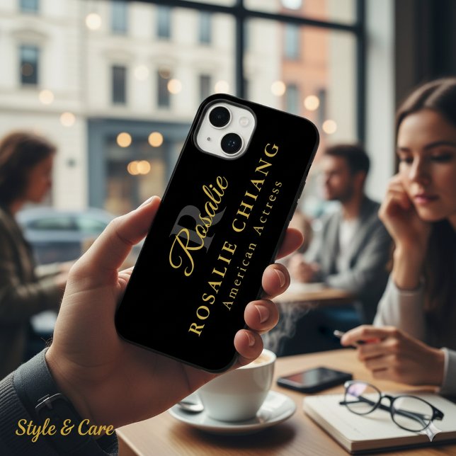 Custom Name & Title with Monogram (Custom Name & Title with Monogram Case-Mate iPhone 14 Case)