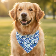Custom Pet Cat Dog Name Printed Bandana