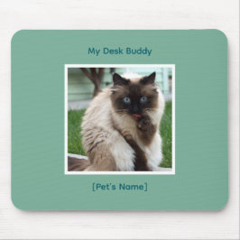 Custom Pet Photo & Name Mousepad | Desk Buddy