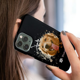 Custom Pet Photo & Name Phone Case – Modern Design
