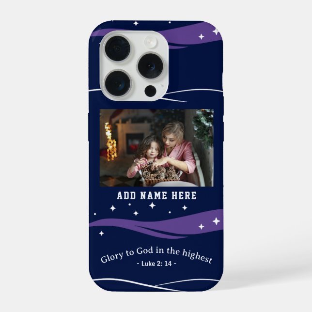 Custom Photo Bible Verse Christian Starry Night (Verso)