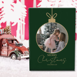 custom photo collage Merry Christmas bauble