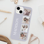 Custom Photo Collage Personalized Lavender<br><div class="desc">Customize your phone with our lavender case,  featuring a personalized name and monogram,  along with up to 4 of your favorite photos. Create a unique and stylish accessory that reflects your personality and style. Our high-quality cases offer durable protection for your device while showcasing your personal touch.</div>
