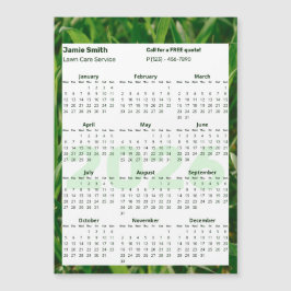 Custom Photo Lawn Care 2026 Calendar Magnet
