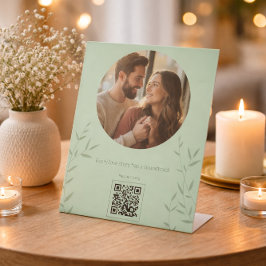 Custom Photo Valentine Sage green