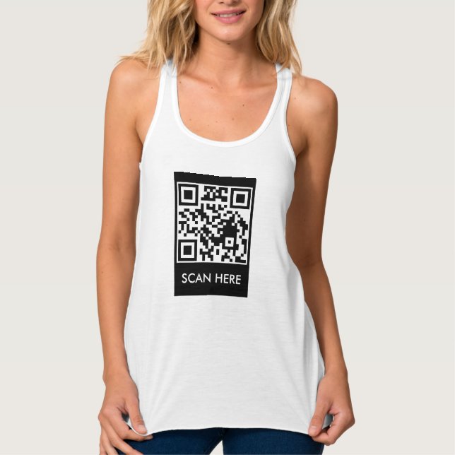 Custom QR Code Scan Me tank top (Frente)