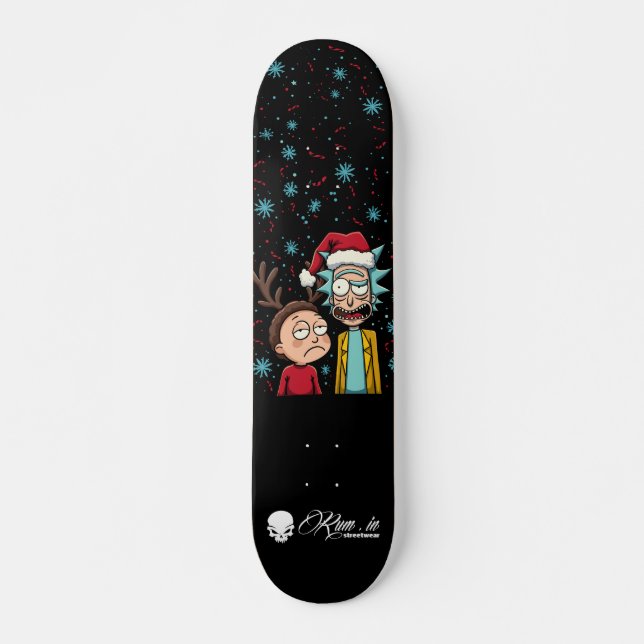 Custom Skateboard Deck - "Rick and Morty Christmas (Frente)