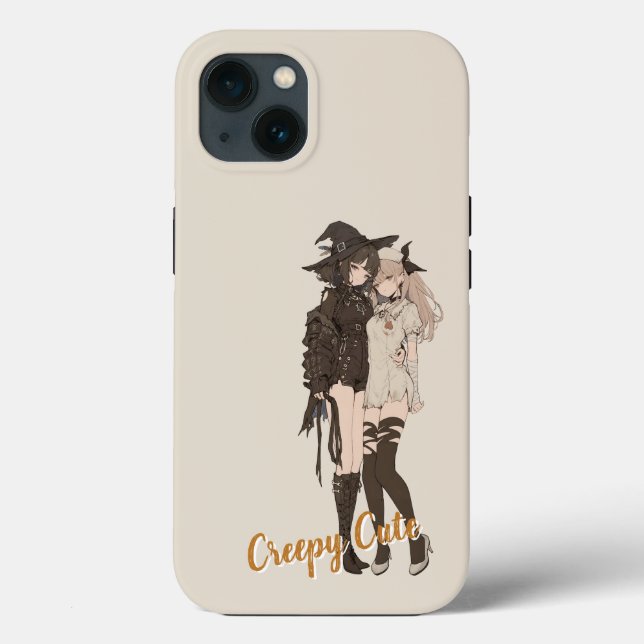 Custom Spooky Beautiful Muted Beige Goth AnimeGirl (Verso)