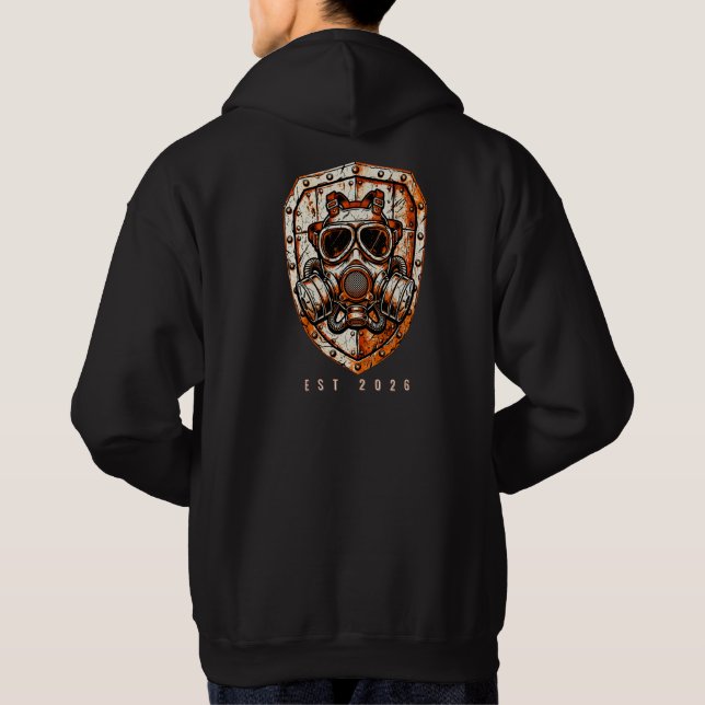 Custom Tactical Gas Mask Operator Pullover Hoodie (Verso)