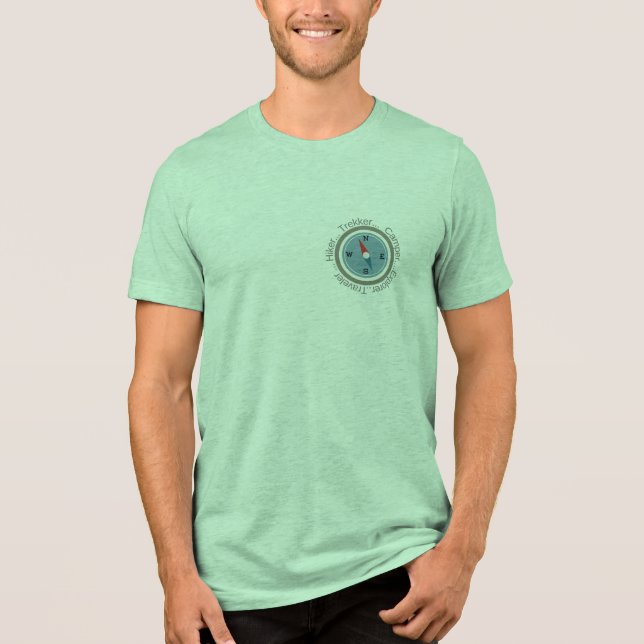 Custom "Traveler & Explorer" Compass T-Shirt – Min (Frente)