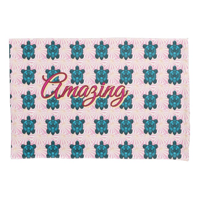 Custom turtle pattern Sherpa Blanket (Frente)