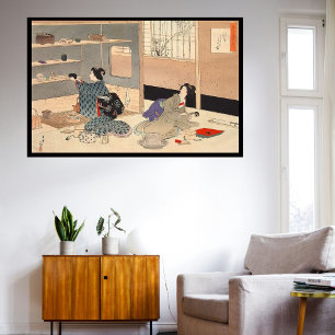 Custom Vintage Japan Tea Ceremony Art 2 Poster